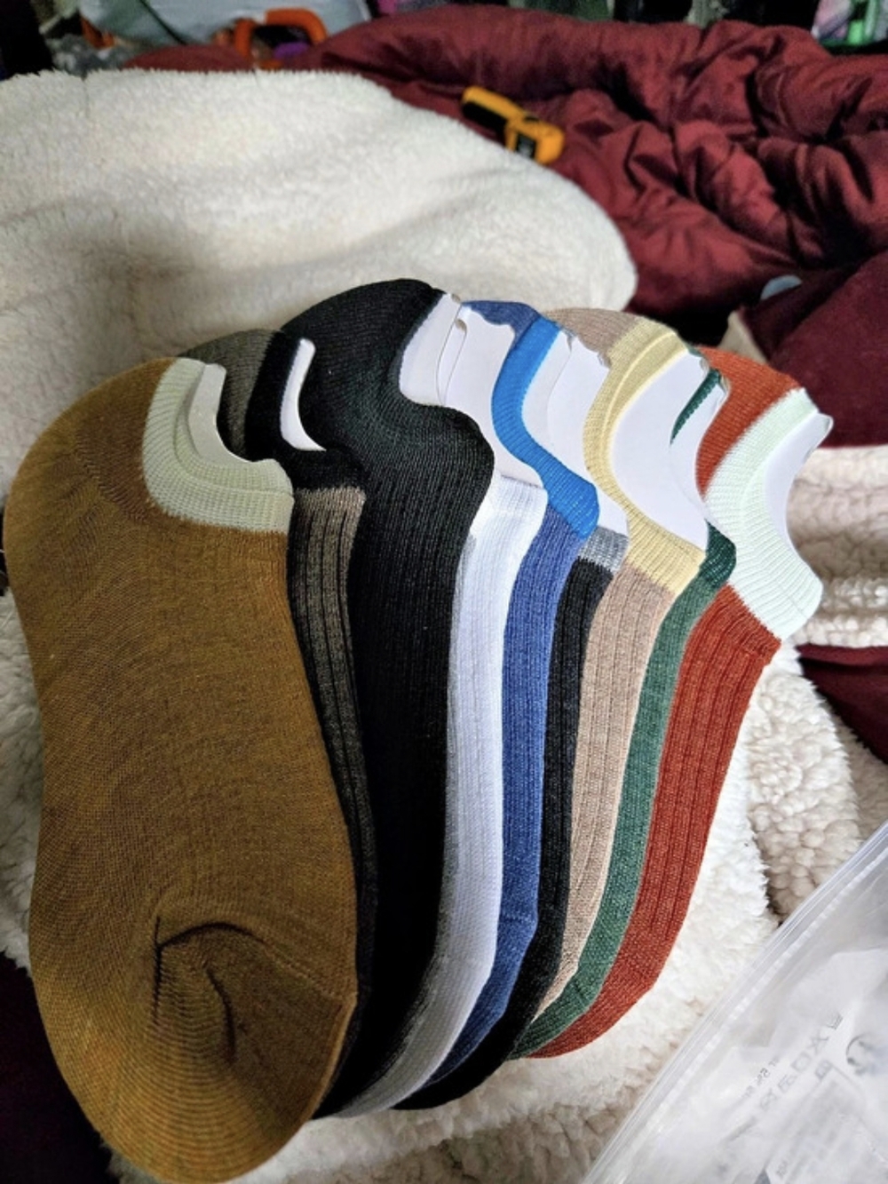 10 Ct Multi-Color Ankle Socks